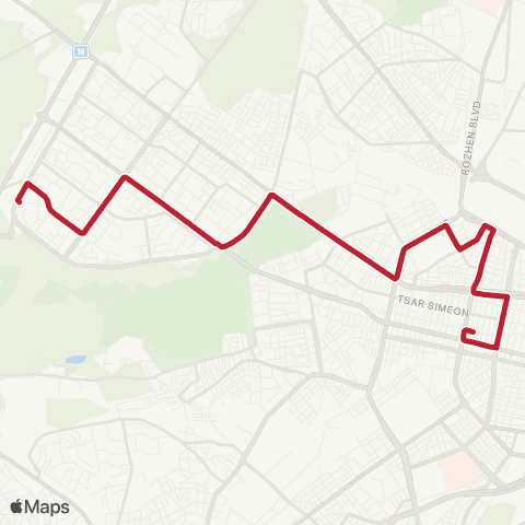 Център за градска мобилност Ж.К. ЛЮЛИН-5 - 18 СУ УИЛЯМ ГЛАДСТОН - Ж.К. ЛЮЛИН-5 map