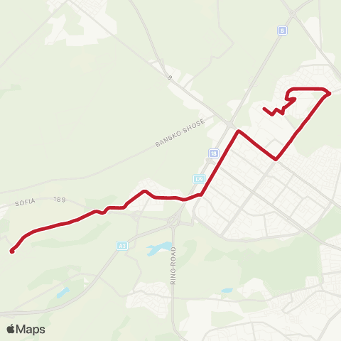 Център за градска мобилност КВ. ИВАНЯНЕ - МЕТРОСТАНЦИЯ СЛИВНИЦА - КВ. ИВАНЯНЕ map