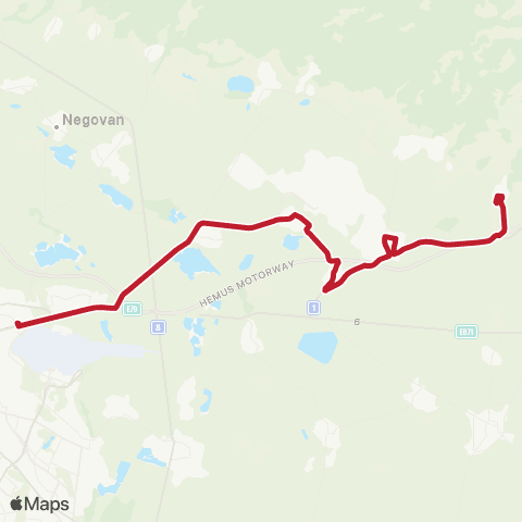 Център за градска мобилност СЕЛО ЖЕЛЯВА - АВТОСТАНЦИЯ ИЗТОК - СЕЛО ЖЕЛЯВА map