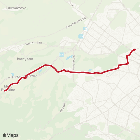 Център за градска мобилност Ж.К. ЗАПАДЕН ПАРК - ГАРА ЗАХАРНА ФАБРИКА - Ж.К. ЗАПАДЕН ПАРК map