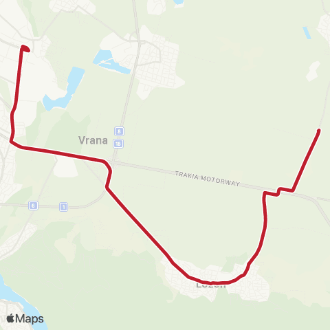 Център за градска мобилност ЖП ГАРА ВЕРИЛА - ГАРА ИСКЪР - ЖП ГАРА ВЕРИЛА map