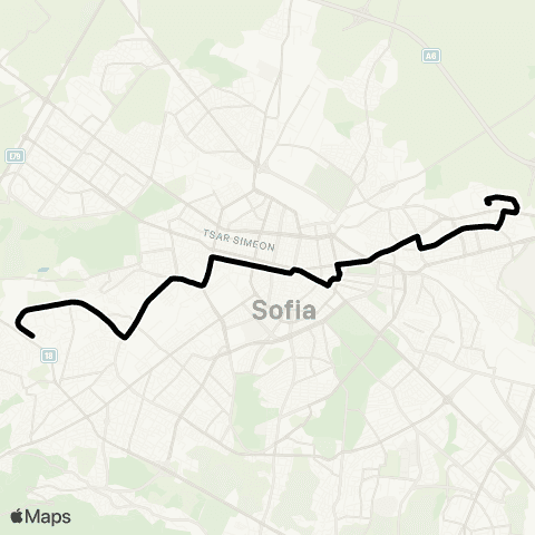 Център за градска мобилност Ж.К. ЛЕВСКИ Г - Ж.К. ОВЧА КУПЕЛ-2 - Ж.К. ЛЕВСКИ Г map