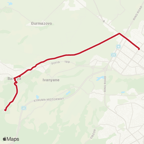 Център за градска мобилност МЕТРОСТАНЦИЯ СЛИВНИЦА - Кв. Градоман - МЕТРОСТАНЦИЯ СЛИВНИЦА map