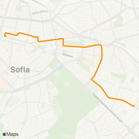 Център за градска мобилност Ж.К. ГЕО МИЛЕВ - Депо Искър - Ж.К. ГЕО МИЛЕВ map