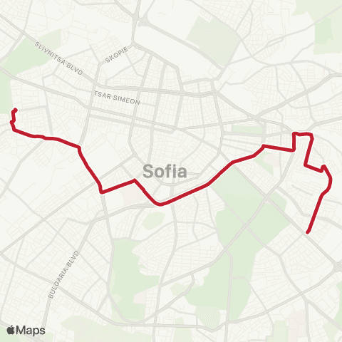 Център за градска мобилност ХОТЕЛ ПЛИСКА - Ж.К. ЗАПАДЕН ПАРК - ХОТЕЛ ПЛИСКА map