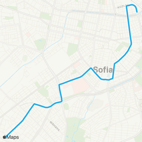 Център за градска мобилност ПЛ. СТОЧНА ГАРА - Ж.К.БОРОВО - ПЛ. СТОЧНА ГАРА map