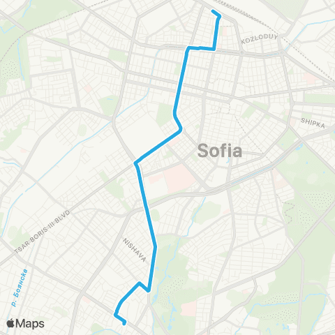 Център за градска мобилност Ж.К. Гоце Делчев - БУЛ. КН. МАРИЯ ЛУИЗА - ж.К. Гоце Делчев map