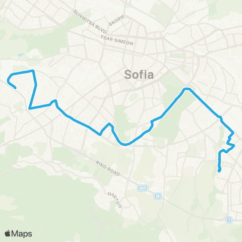 Център за градска мобилност Ж.К. МЛАДОСТ-1 - НЦ ПО РЕХАБИЛИТАЦИЯ - Ж.К. МЛАДОСТ-1 map