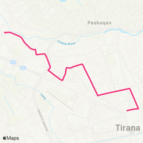 Urbani Laprakë – Qendër map