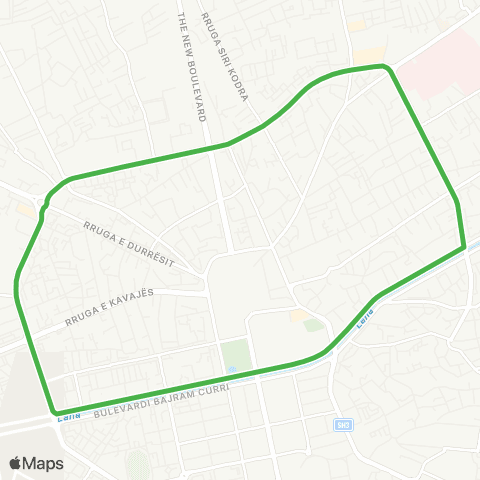 Urbani Linja e gjelbër Orar map