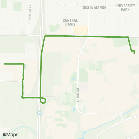Unitrans West Village via MU Terminal map