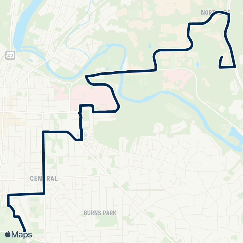 U-M Transit Commuter North map
