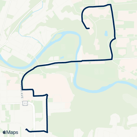 U-M Transit Bursley Baits map