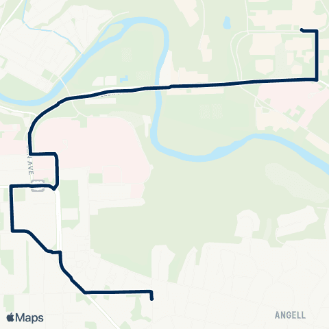 U-M Transit Diag-to-Diag Express map