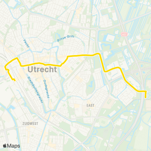 U-OV Utrecht CS - Rijnsweerd map