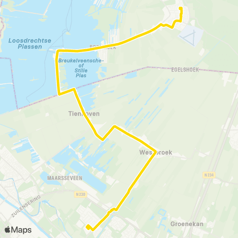 U-OV Utrecht - Nieuw Loosdrecht map