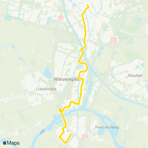 U-OV Vianen - Utrecht CS map