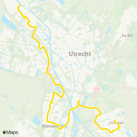 U-OV Houten - Nieuwegein - Maarssen map