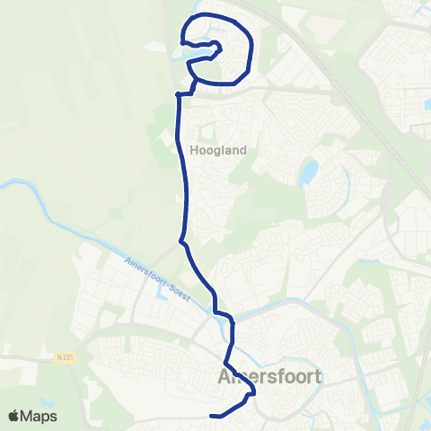 U-OV U-link Amersfoort CS - Nieuwland map