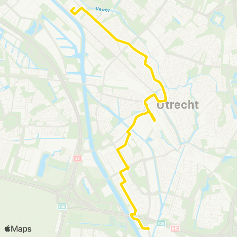 U-OV U-bus Amersfoort CS - Schothorst map