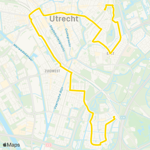 U-OV U-bus Amersfoort CS - Schuilenburg map