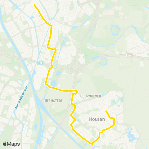 U-OV Utrecht - Houten map