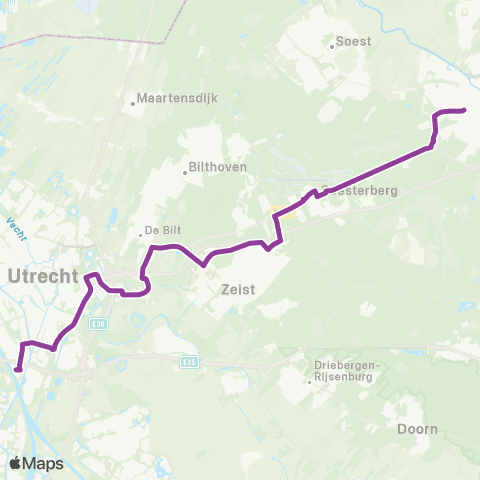 U-OV Amersfoort - Science Park - Westraven map