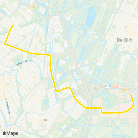 U-OV Overvecht - Science Park map