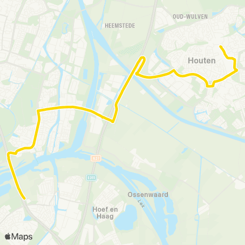 U-OV Houten - Vianen map