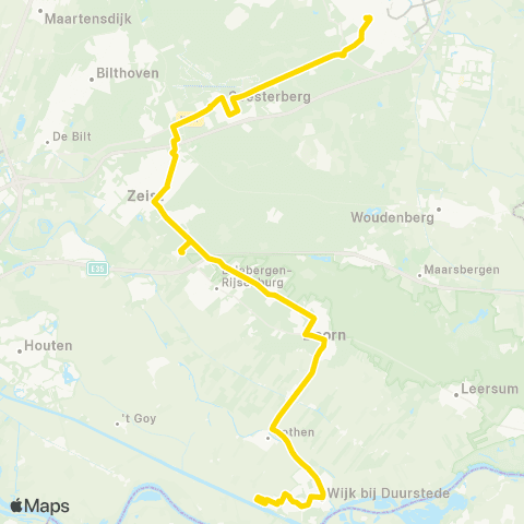 U-OV U-bus Amersfoort - Wijk bij Duurstede map