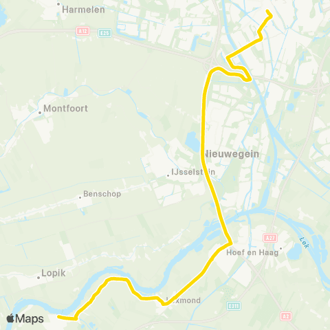 U-OV Vianen - Ameide map