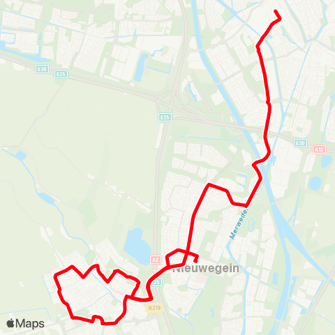 U-OV Tramvervangend vervoer Utrecht - IJsselstein map