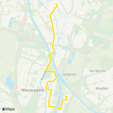 U-OV Nieuwegein Het Klooster - Utrecht CS map