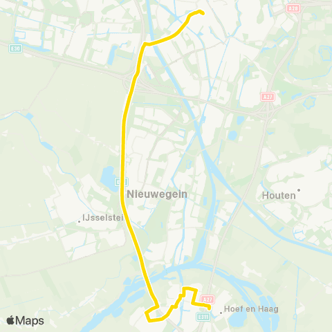 U-OV Utrecht - Hoef en Haag map
