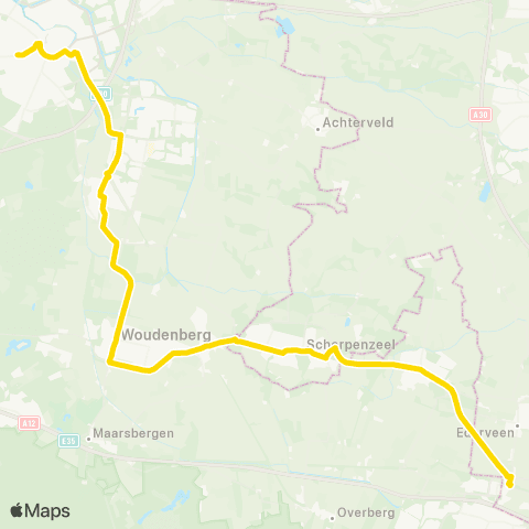 U-OV U-bus Amersfoort - Veenendaal-De Klomp map