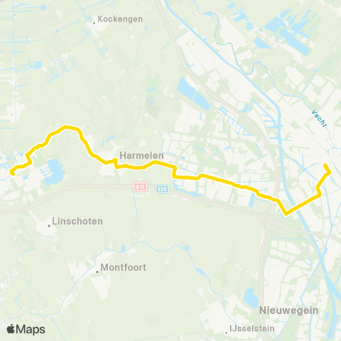 U-OV U-bus Utrecht - Woerden map