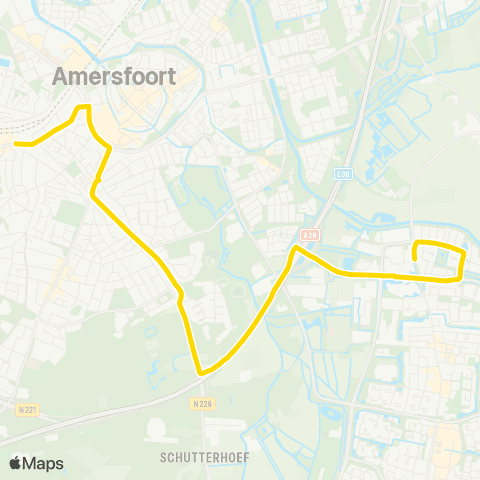 U-OV U-bus Amersfoort - Leusden map