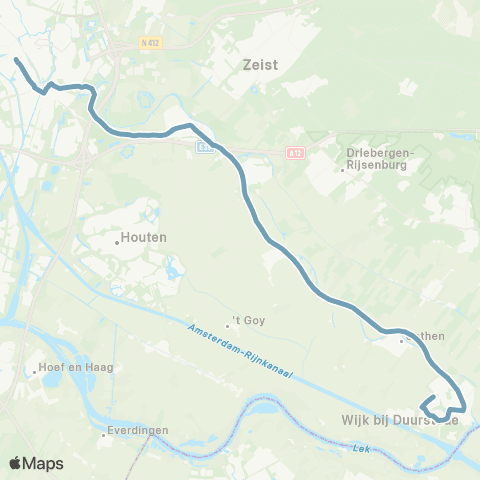 U-OV U-liner Utrecht - Wijk bij Duurstede map