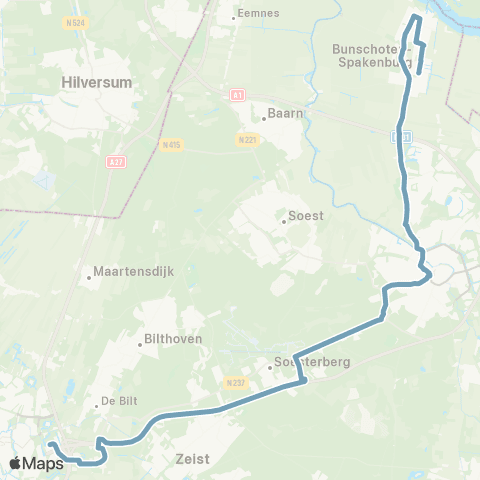 U-OV U-liner Science Park - Bunschoten-Spakenburg map