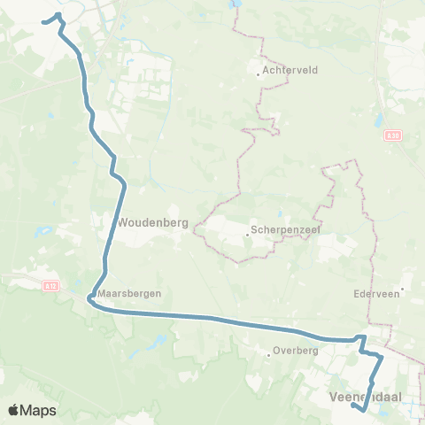 U-OV U-liner Amersfoort - Veenendaal map