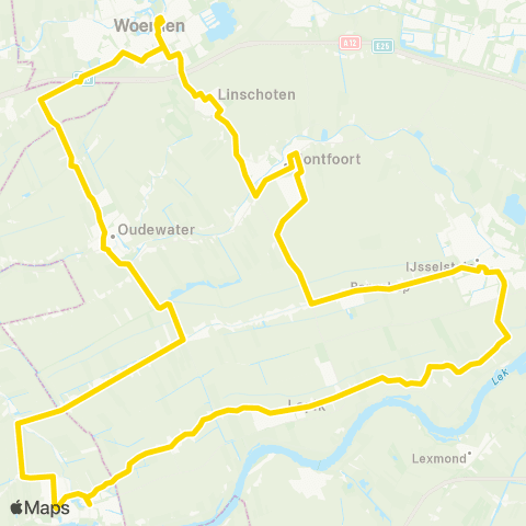 U-OV Montfoort - IJsselstein - Schoonhoven - Woerden map