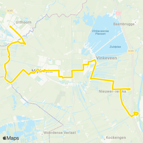 U-OV Uithoorn - Breukelen map