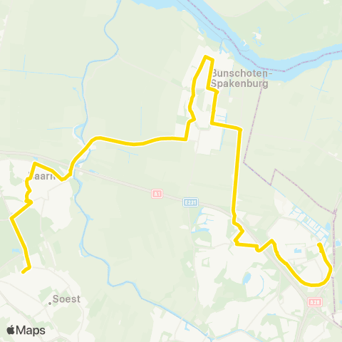 U-OV Amersfoort Vathorst - Soest Noord map