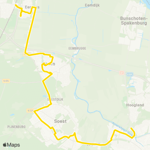 U-OV Eemnes - Amersfoort Meander MC map