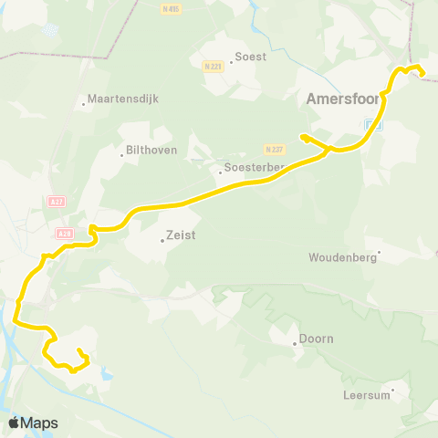 U-OV Houten - Hoevelaken map