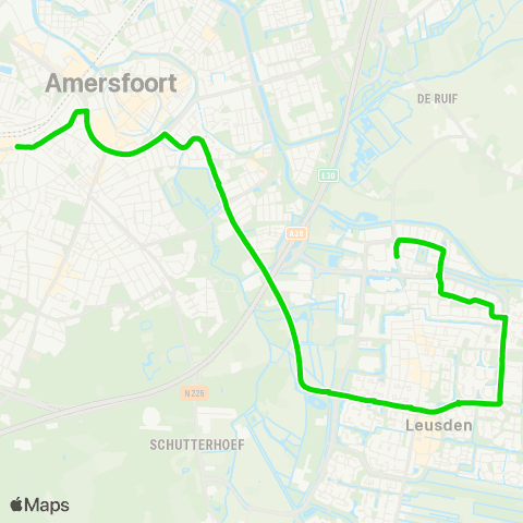 U-OV U-link Amersfoort CS - Leusden map