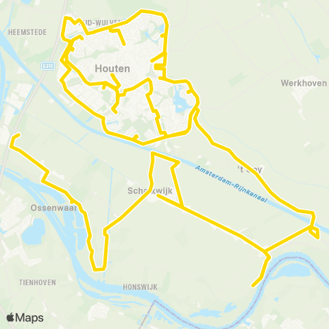 U-OV U-flex Vijfheerenlanden-West map