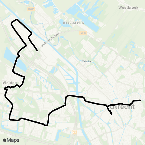 U-OV Utrecht - Vleuten - Maarssen map