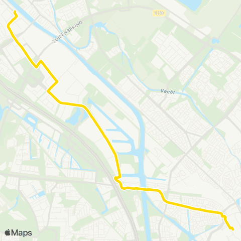 U-OV Utrecht CS - Lage Weide - Maarssen map