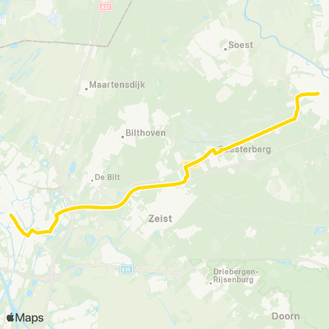 U-OV Nachtlijn Utrecht - Amersfoort map
